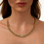 Gourmetarmband mit Steinen aus Gold