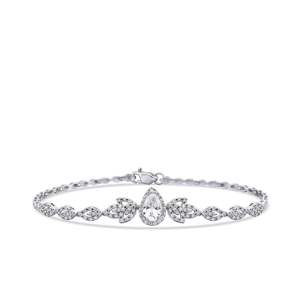 Solitär-Armband mit Birnenschliff aus Gold