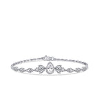 Solitär-Armband mit Birnenschliff aus Gold
