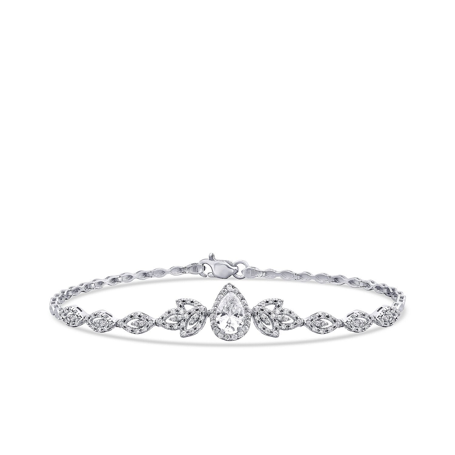Solitär-Armband mit Birnenschliff aus Gold