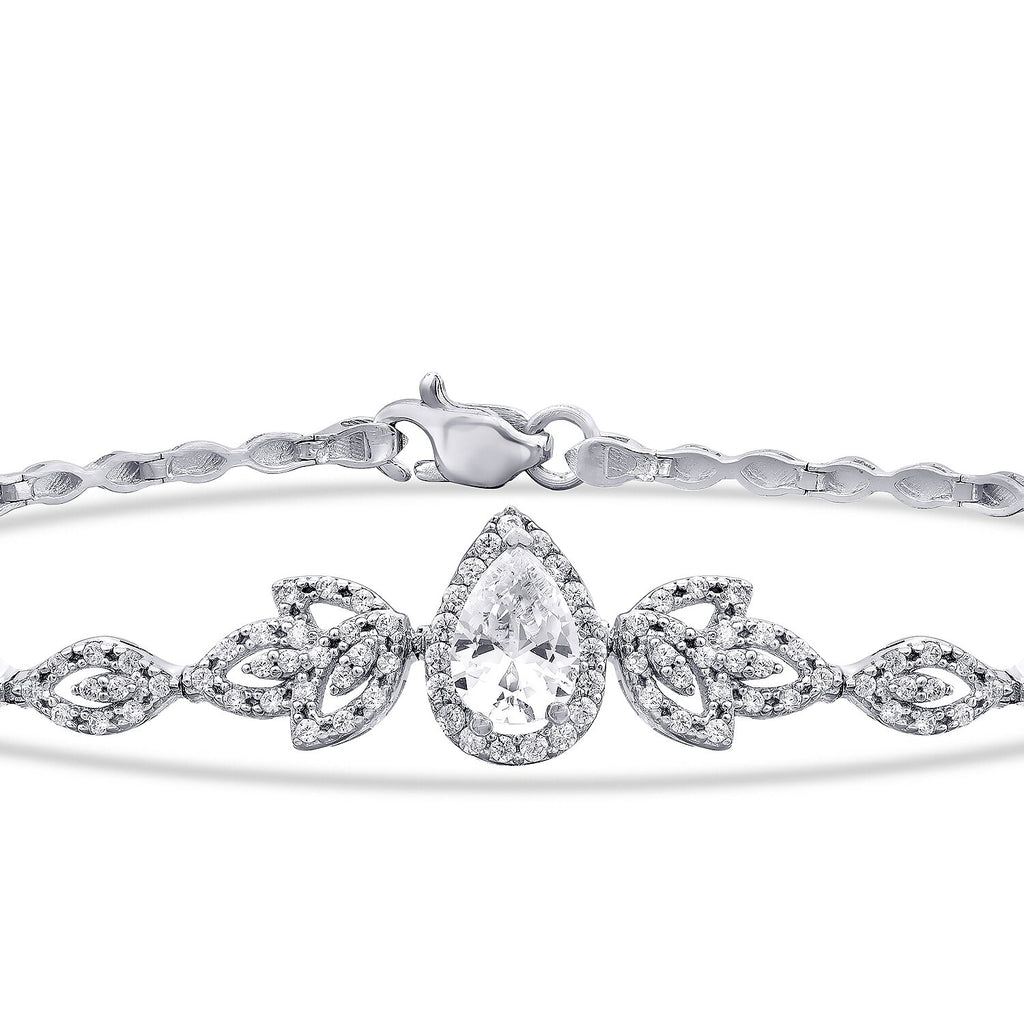 Solitär-Armband mit Birnenschliff aus Gold