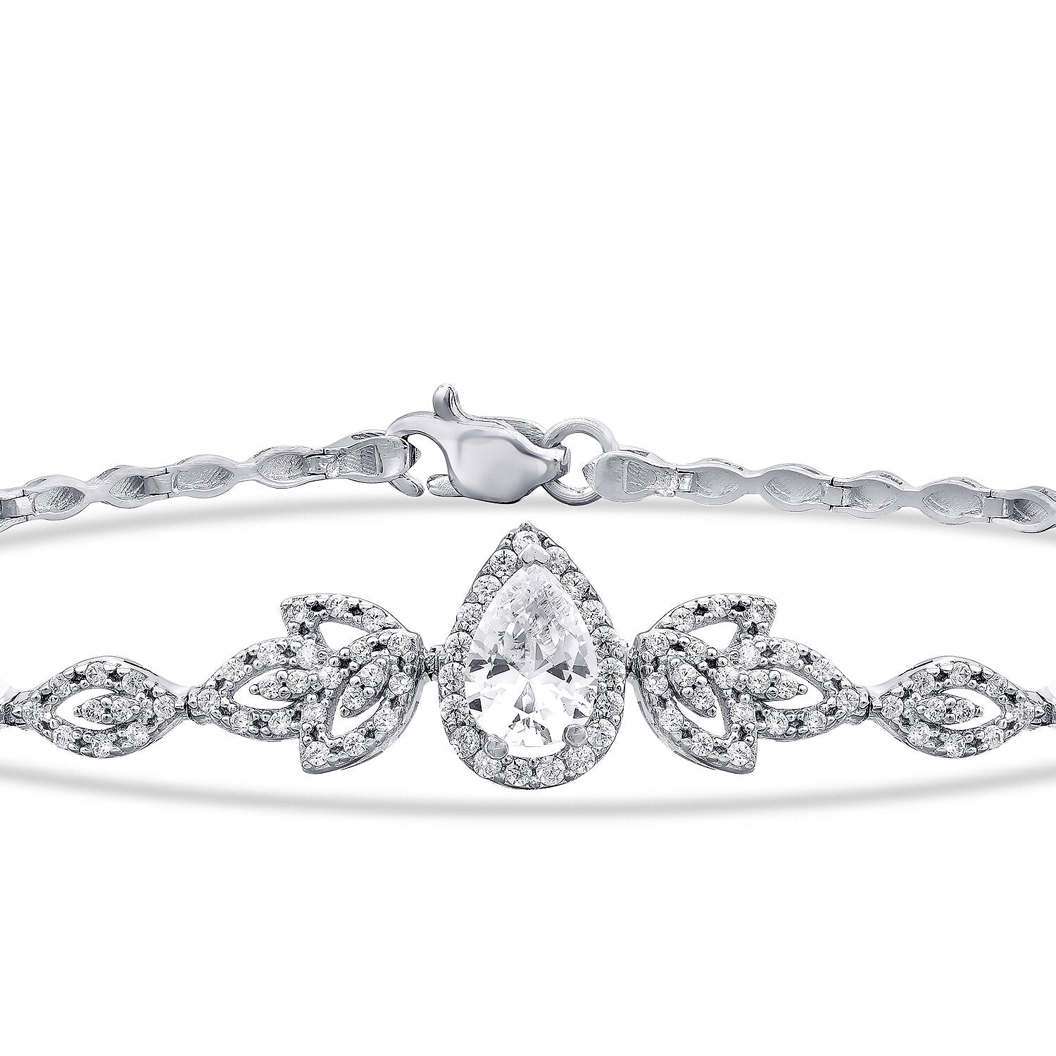 Solitär-Armband mit Birnenschliff aus Gold