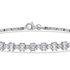 Baguette-Tennisarmband aus Gold