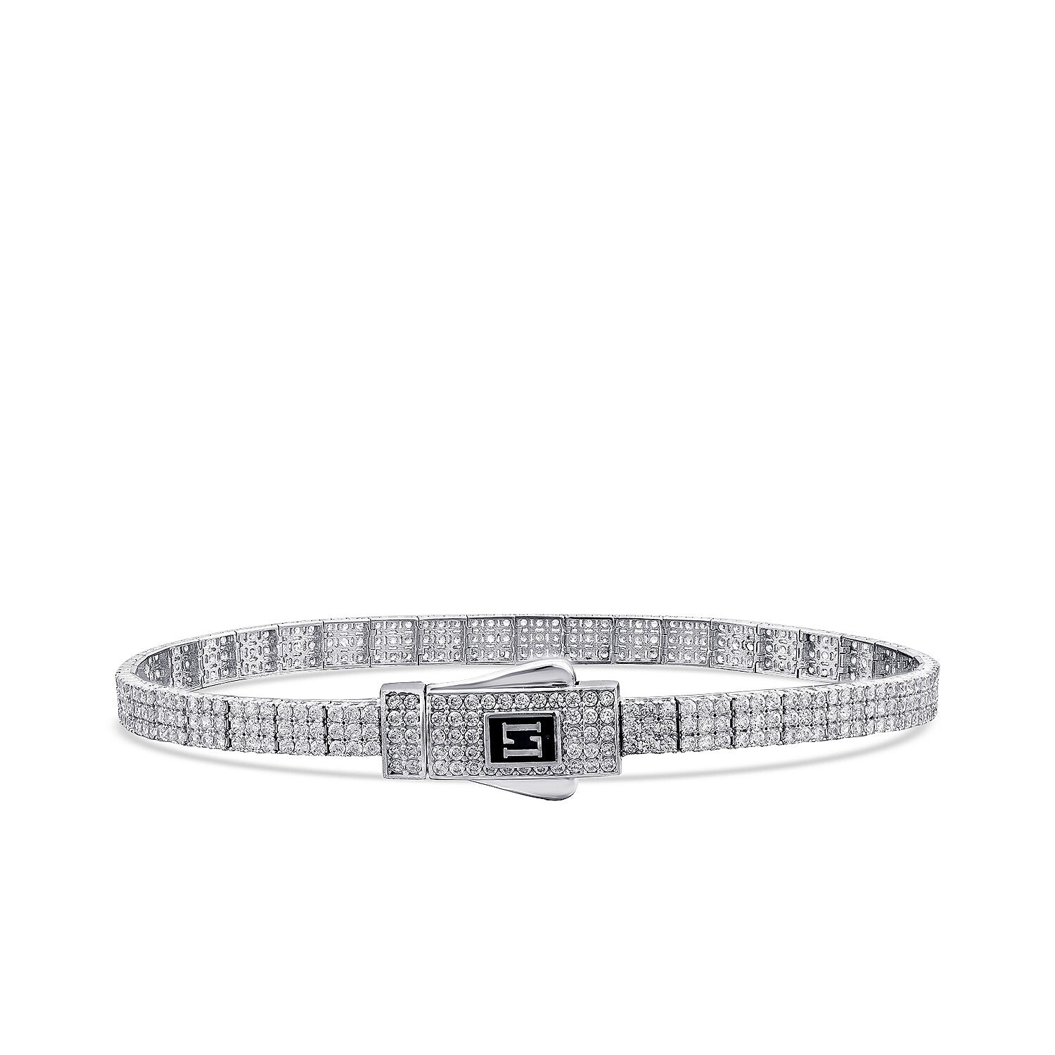 Einreihiges Steinarmband aus Gold