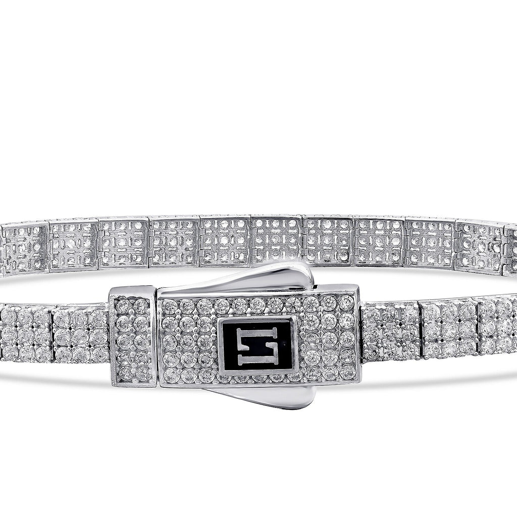 Einreihiges Steinarmband aus Gold