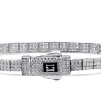 Einreihiges Steinarmband aus Gold