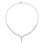 Tennis-Collier mit Baguette-Steinen aus Gold