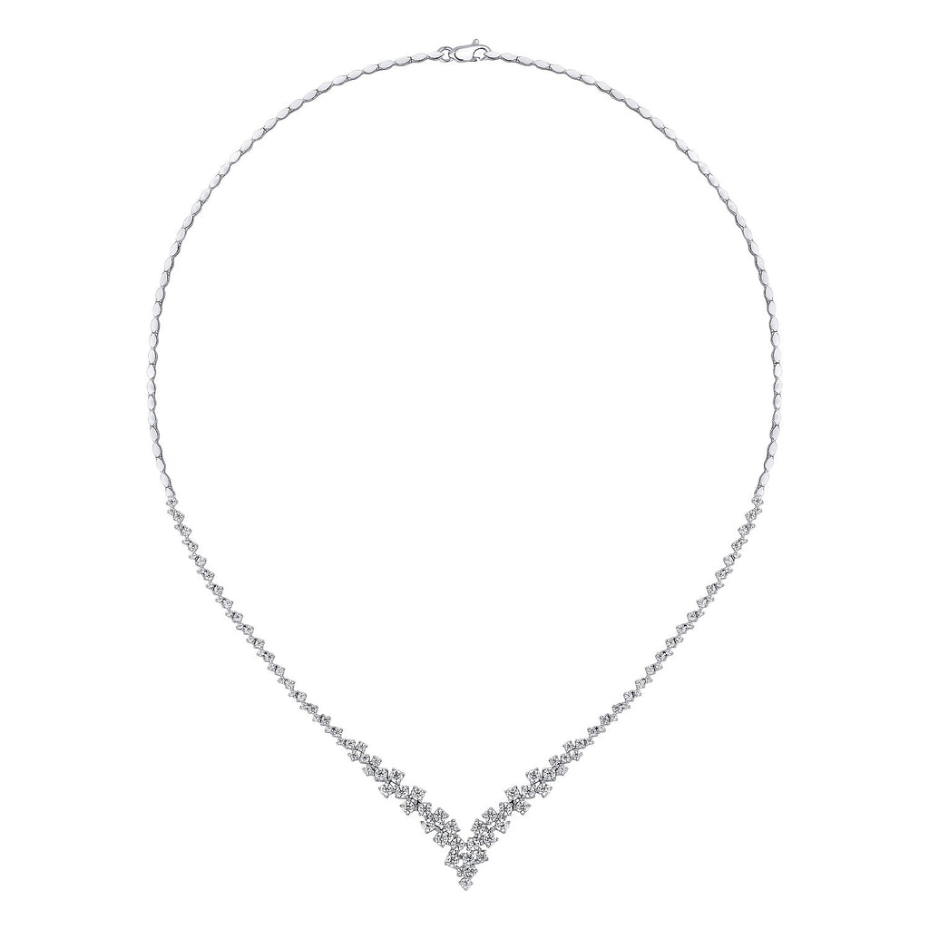 Trend-Collier mit Stein aus Gold