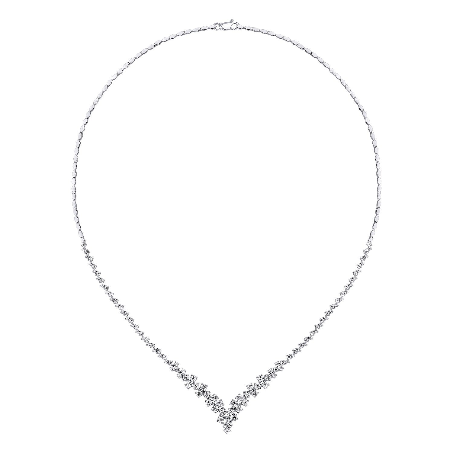 Trend-Collier mit Stein aus Gold