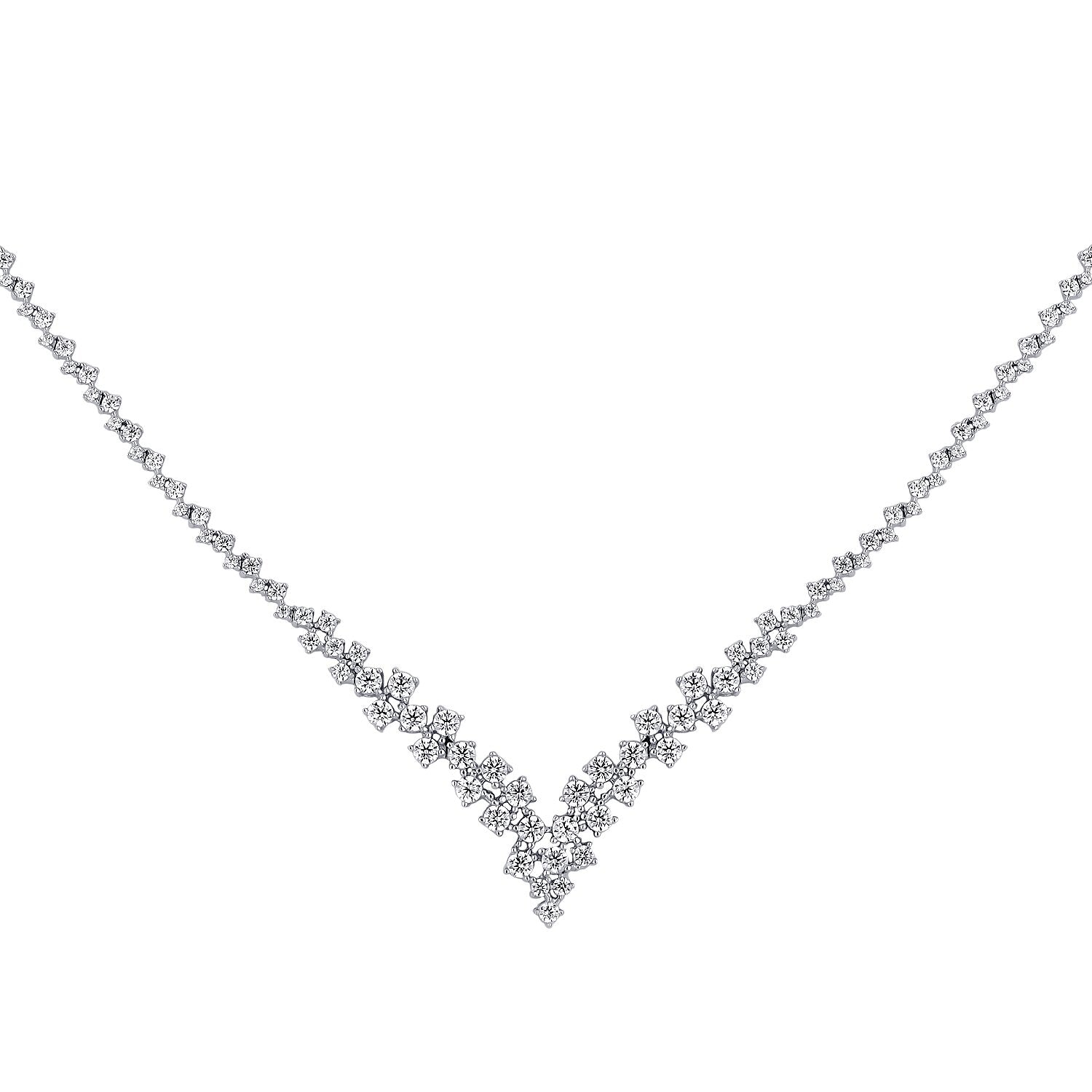 Trend-Collier mit Stein aus Gold