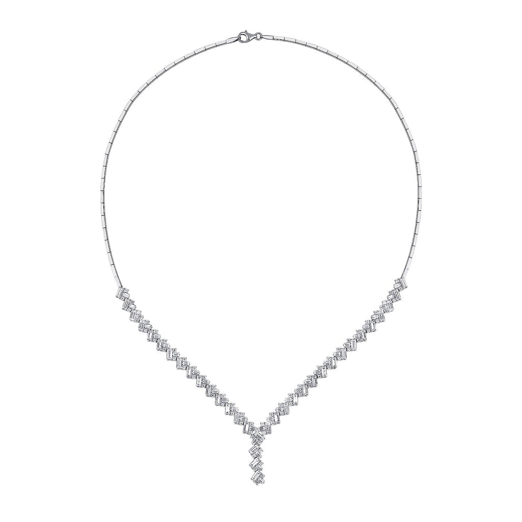 Baguette-Design-Collier aus Gold