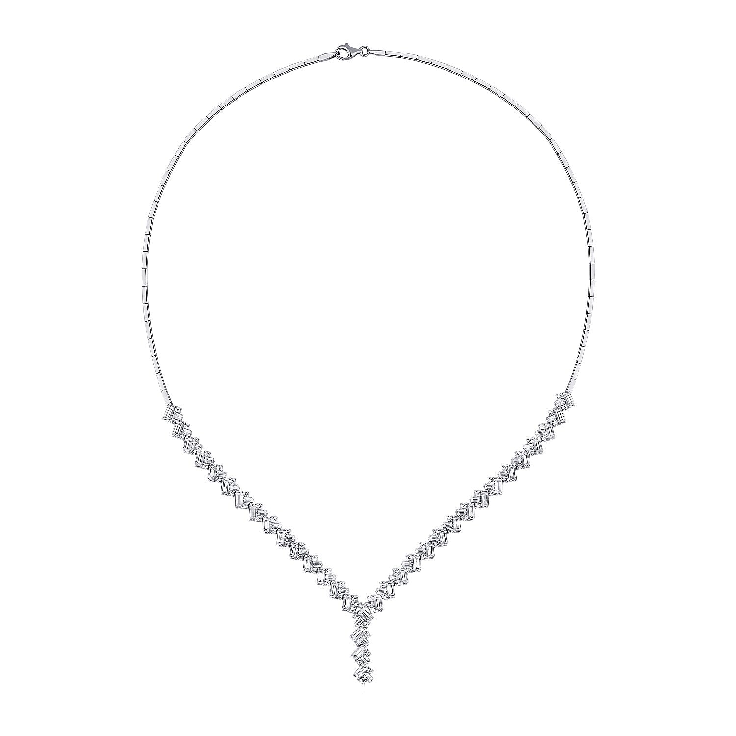 Baguette-Design-Collier aus Gold
