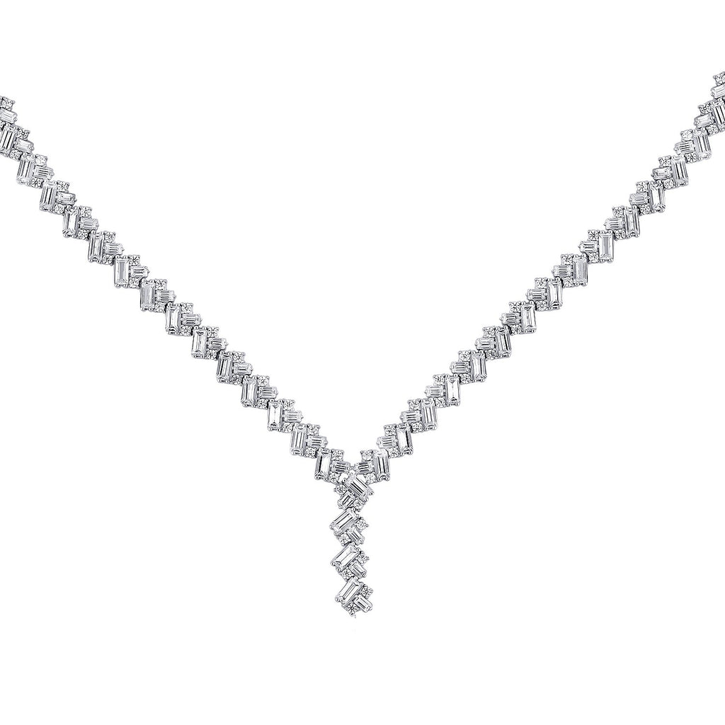 Baguette-Design-Collier aus Gold