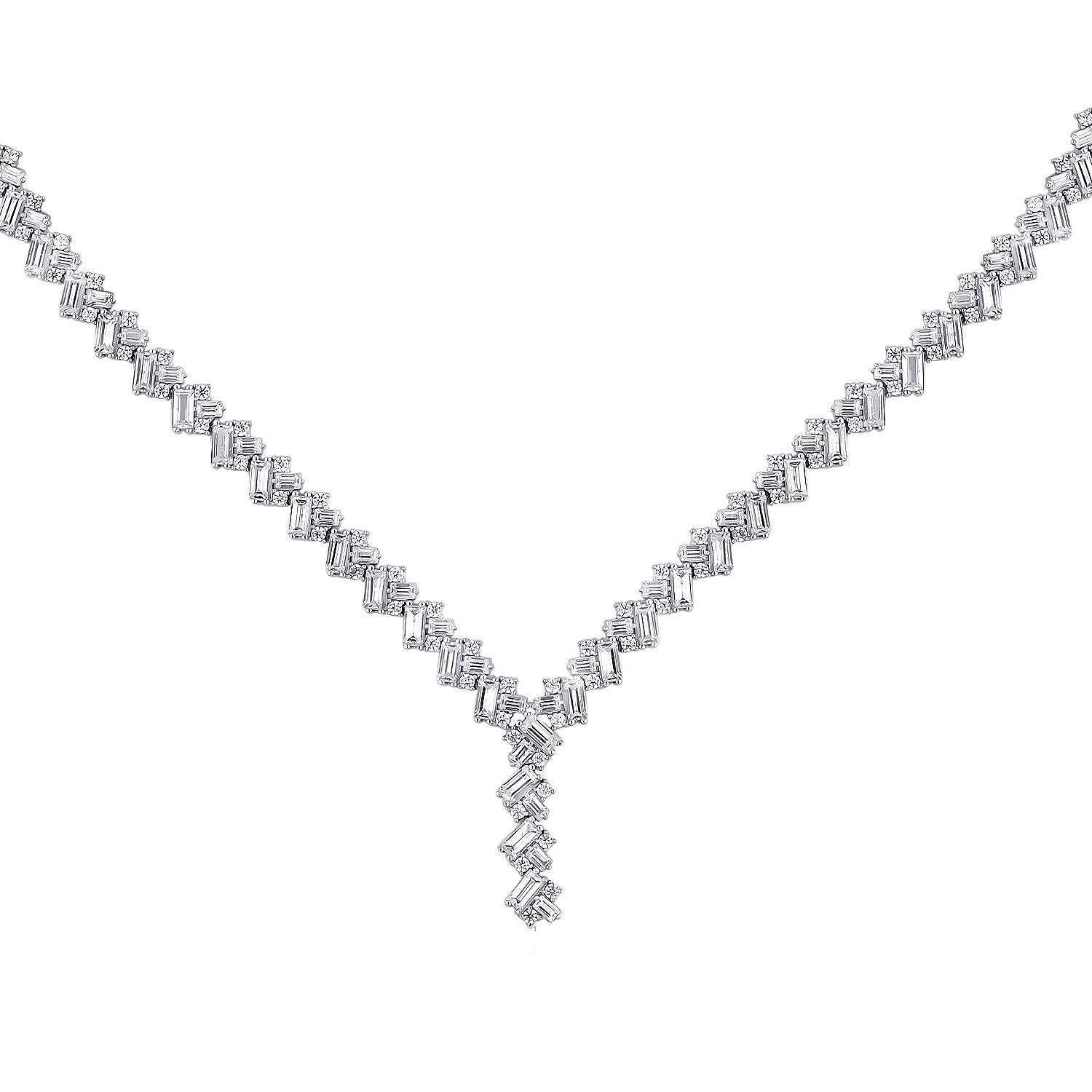 Baguette-Design-Collier aus Gold