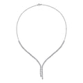 Trend-Collier mit Baguette-Stein aus Gold