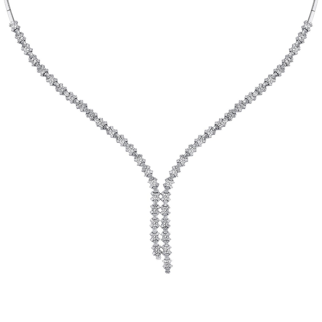 Trend-Collier mit Baguette-Stein aus Gold