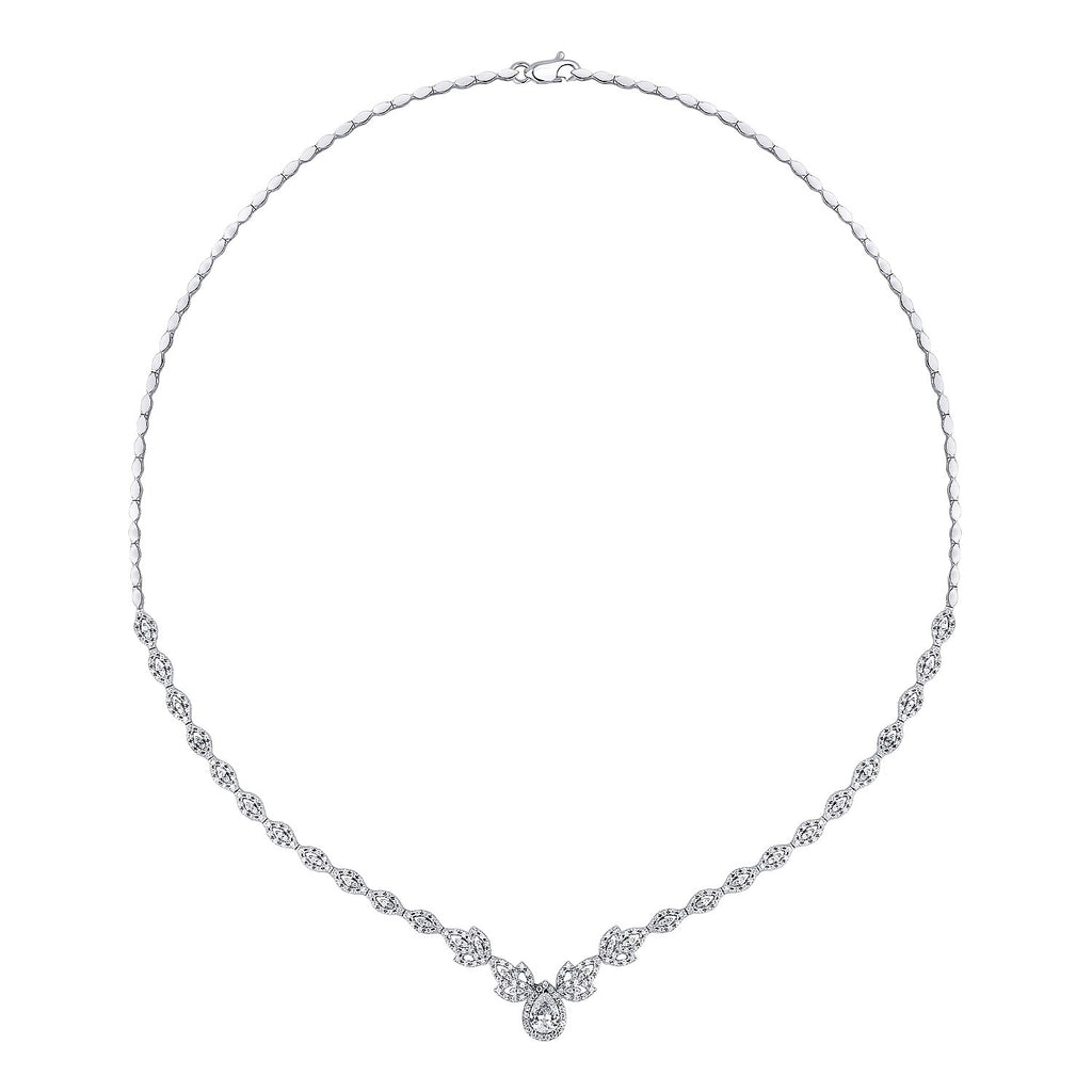 Collier mit Birnenschliff-Stein aus Gold