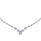 Collier mit Birnenschliff-Stein aus Gold