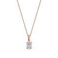 0,50 Carat Diamond Oval Solitaire Necklace