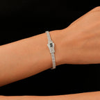 Einreihiges Steinarmband aus Gold
