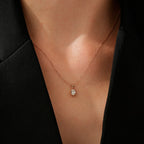 0,50 Carat Diamond Oval Solitaire Necklace