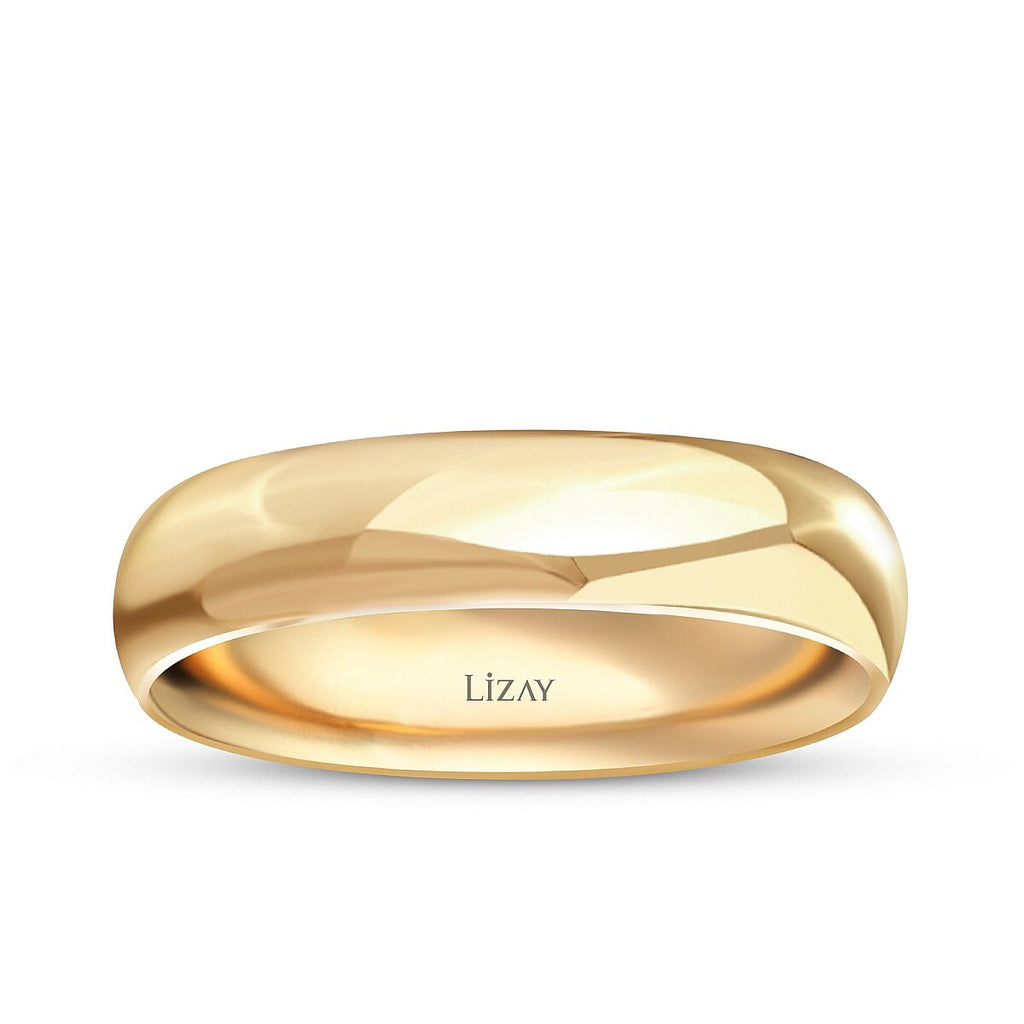 Gewölbter Herren-Ehering aus Gold (5 mm)