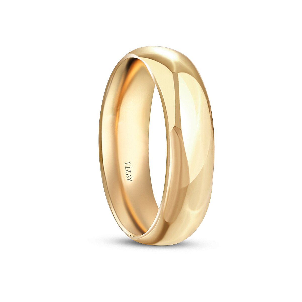 Gewölbter Herren-Ehering aus Gold (5 mm)