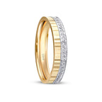 Designer-Damen-Ehering mit Steinen aus Gold