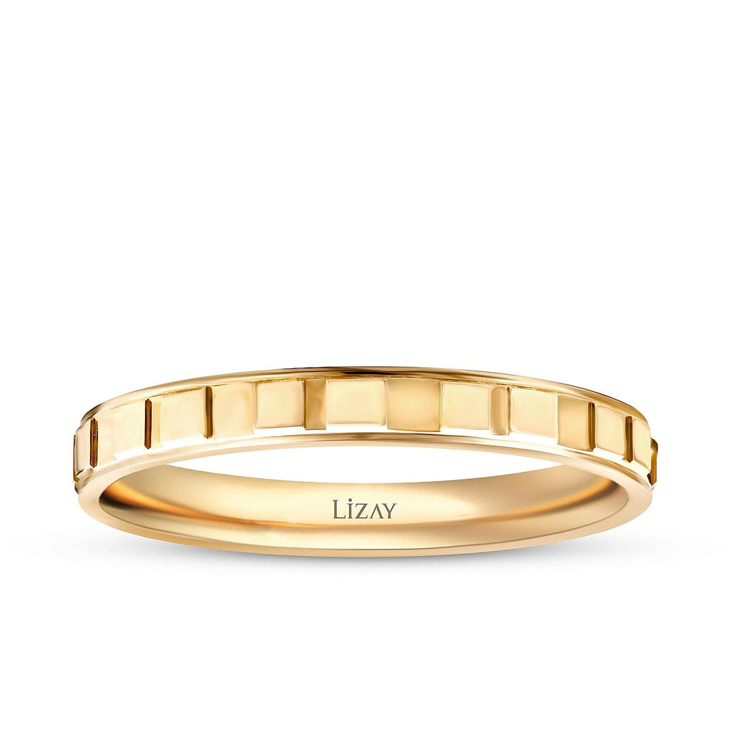 Herren-Ehering mit Stein aus Gold