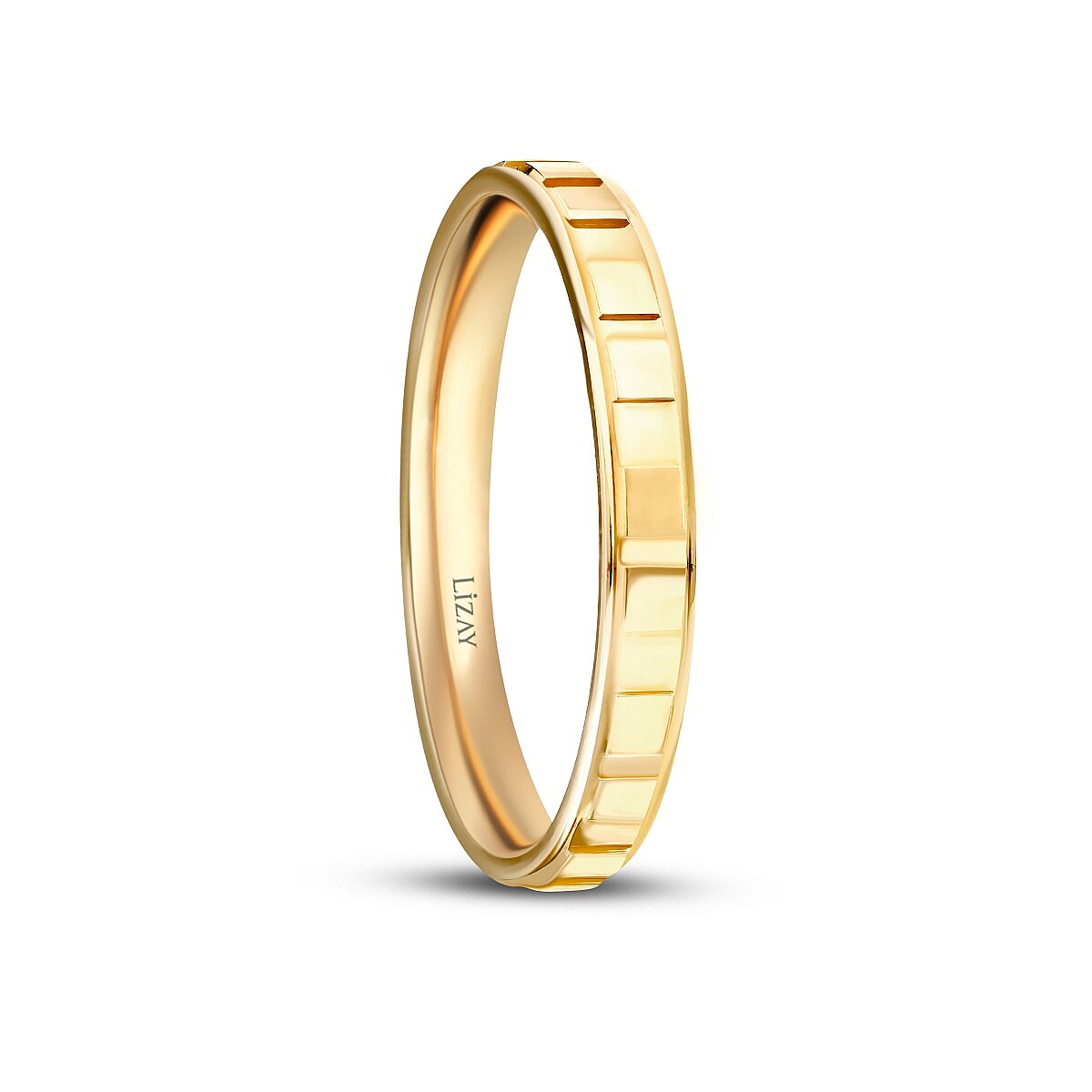 Herren-Ehering mit Stein aus Gold