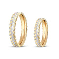 Gemustertes Partner-Eheringe-Set aus Gold