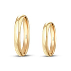 Gewölbtes Partner-Eheringe-Set aus Gold (4 mm)