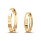 Partner-Eheringe-Set aus Gold