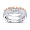 0,33 ct. Zweifarbiger Diamant-Damen-Ehering