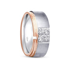 0,33 ct. Zweifarbiger Diamant-Damen-Ehering