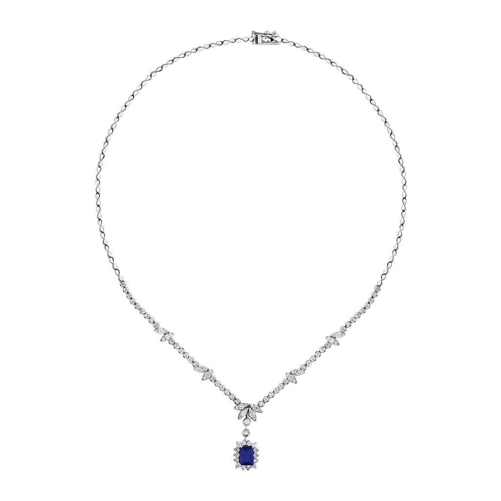 3,33 ct. Diamant-Saphir-Collier