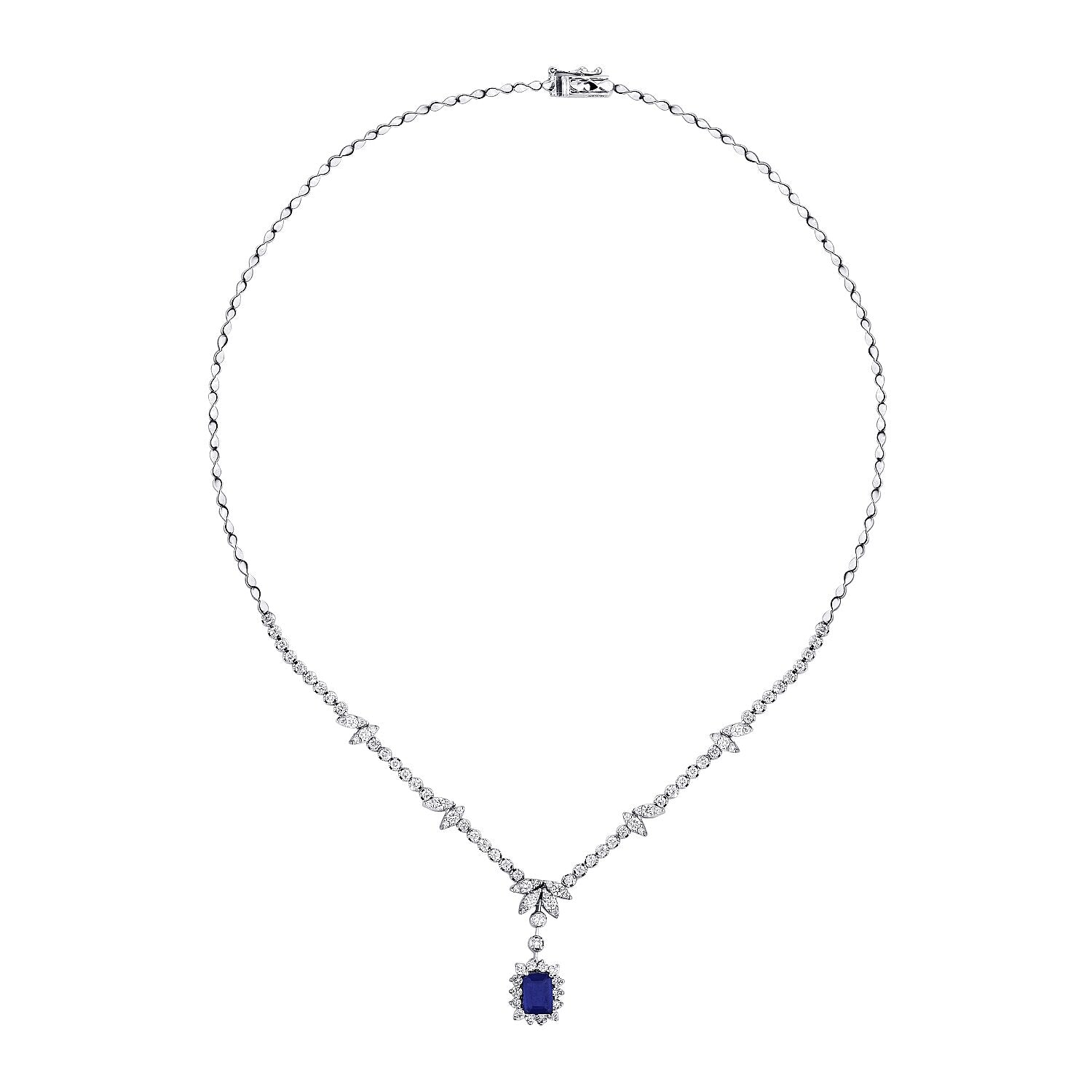 3,33 ct. Diamant-Saphir-Collier