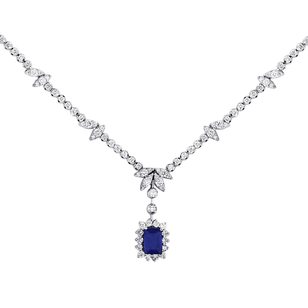 3,33 ct. Diamant-Saphir-Collier