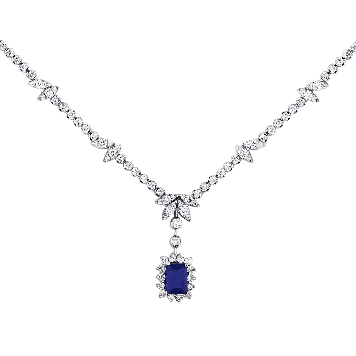 3,33 ct. Diamant-Saphir-Collier