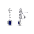 2,24 ct. Diamant-Saphir-Ohrringe