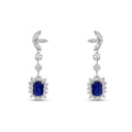 2,24 ct. Diamant-Saphir-Ohrringe