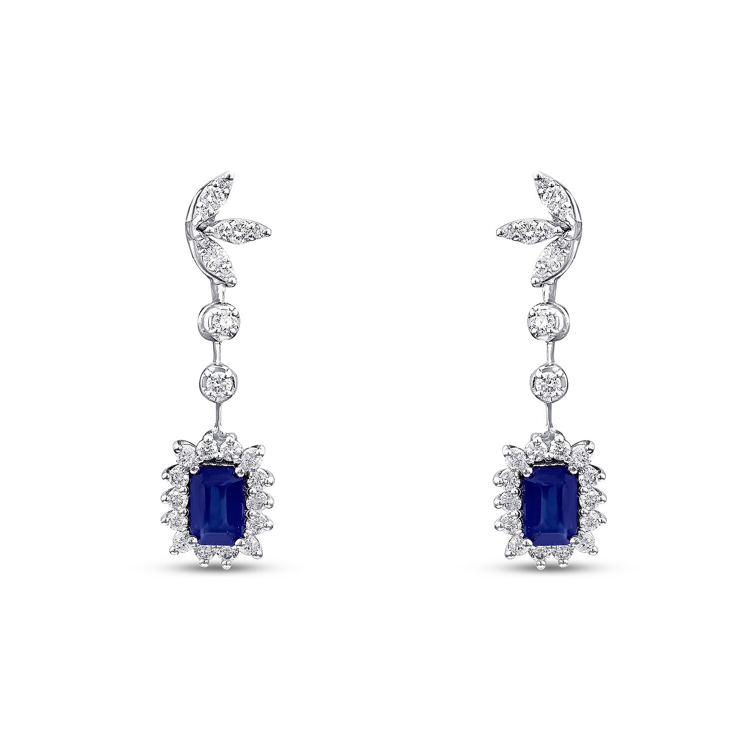 2,24 ct. Diamant-Saphir-Ohrringe