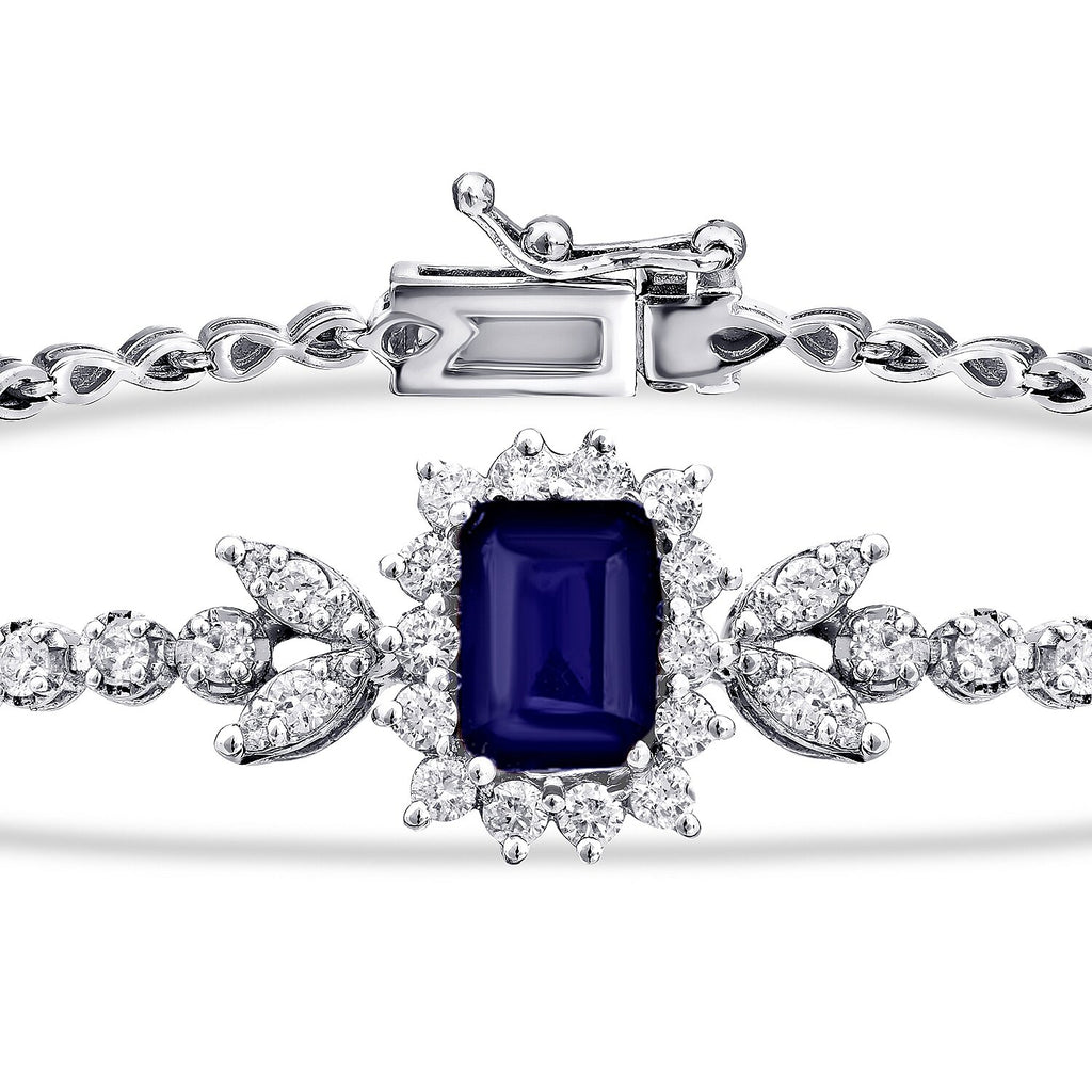 2,24 ct. Diamant-Saphir-Armband
