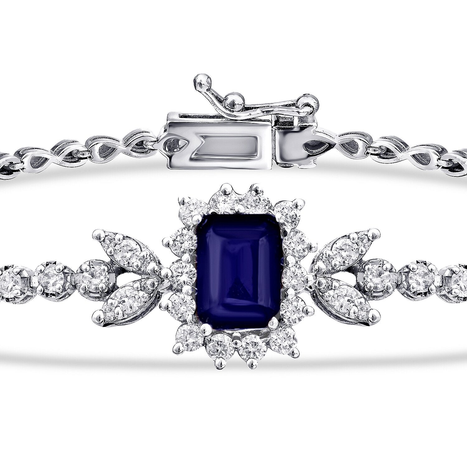 2,24 ct. Diamant-Saphir-Armband