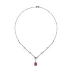 3,33 ct. Diamant-Rubin-Collier