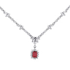 3,33 ct. Diamant-Rubin-Collier
