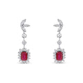 2,24 ct. Diamant-Rubin-Ohrringe