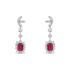 2,24 ct. Diamant-Rubin-Ohrringe