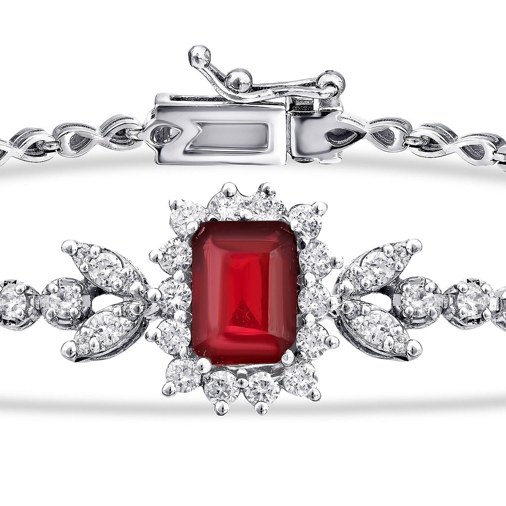 2,24 ct. Diamant-Rubin-Armband