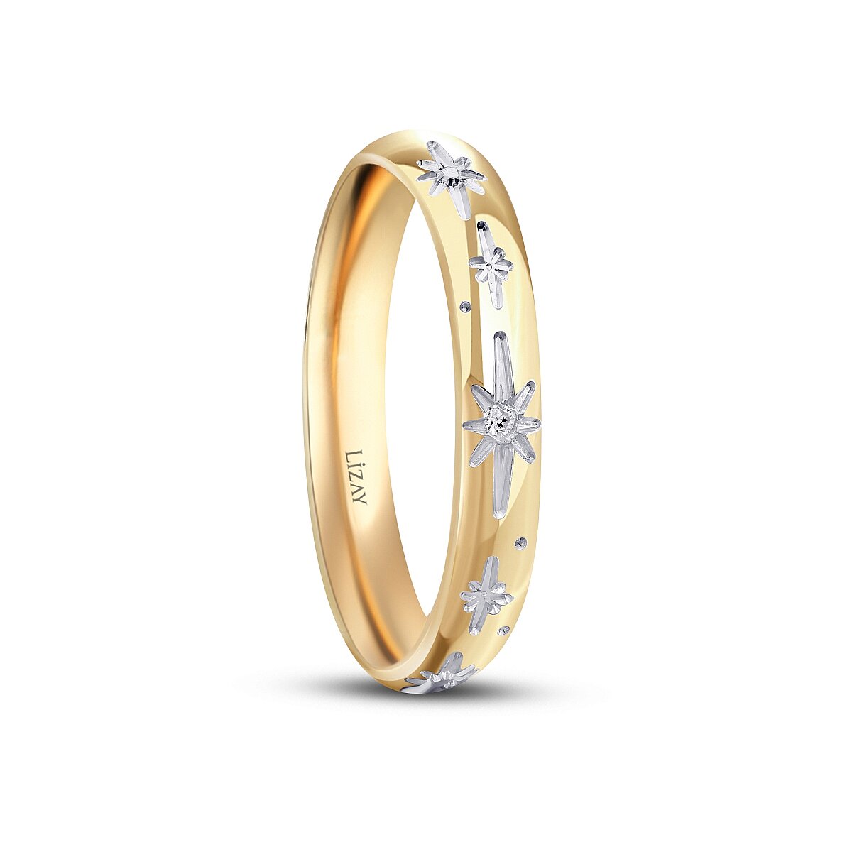 Partner-Eheringe-Set aus Gold